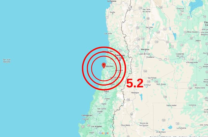 Sismo de 5.2 Remeció Zona Central de Chile este Domingo