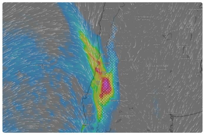 Intenso sistema frontal traerá lluvias a Chile