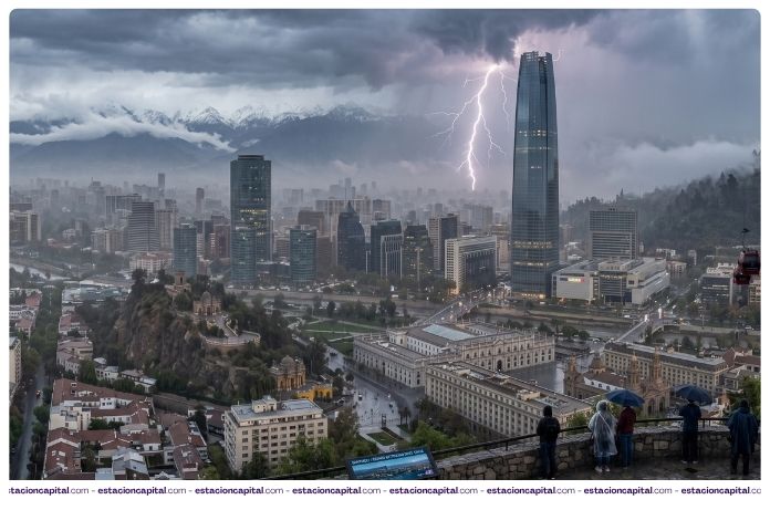 lluvia en Santiago